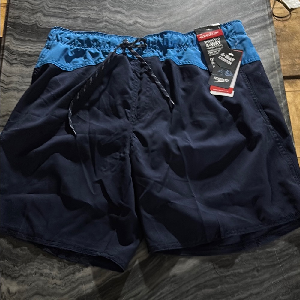 Speedo 4 Way Stretch Men's Blue Swim Shorts